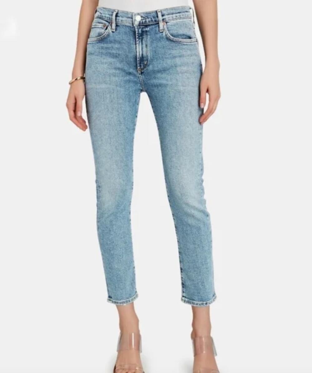 AGOLDE Toni Mid Rise Straight Jeans in Precipice Size 30